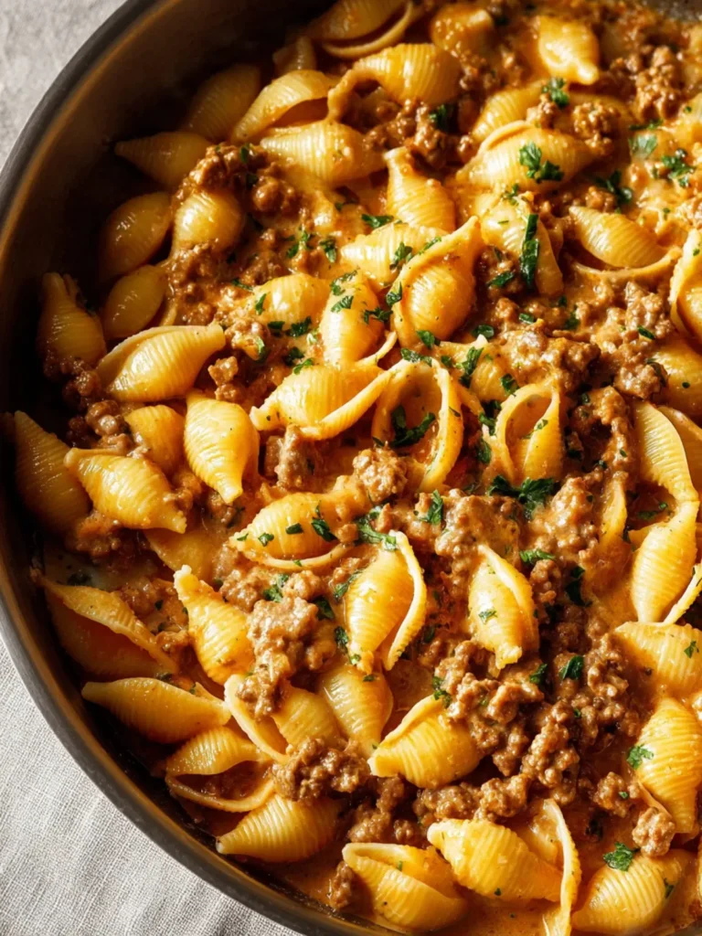 One-Pot Creamy Beef and Shells First Image