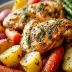 Delicious Slow Cooker Garlic Butter Chicken & Veggies First Image