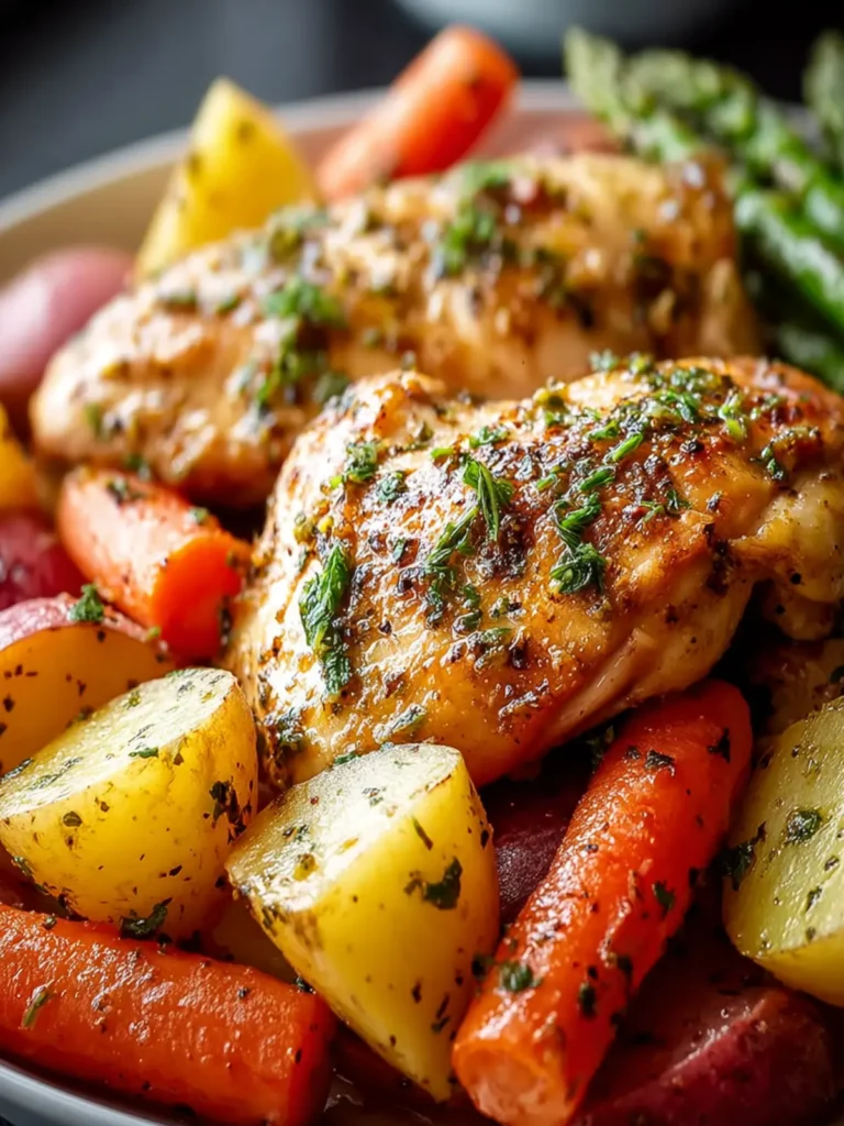 Delicious Slow Cooker Garlic Butter Chicken & Veggies First Image