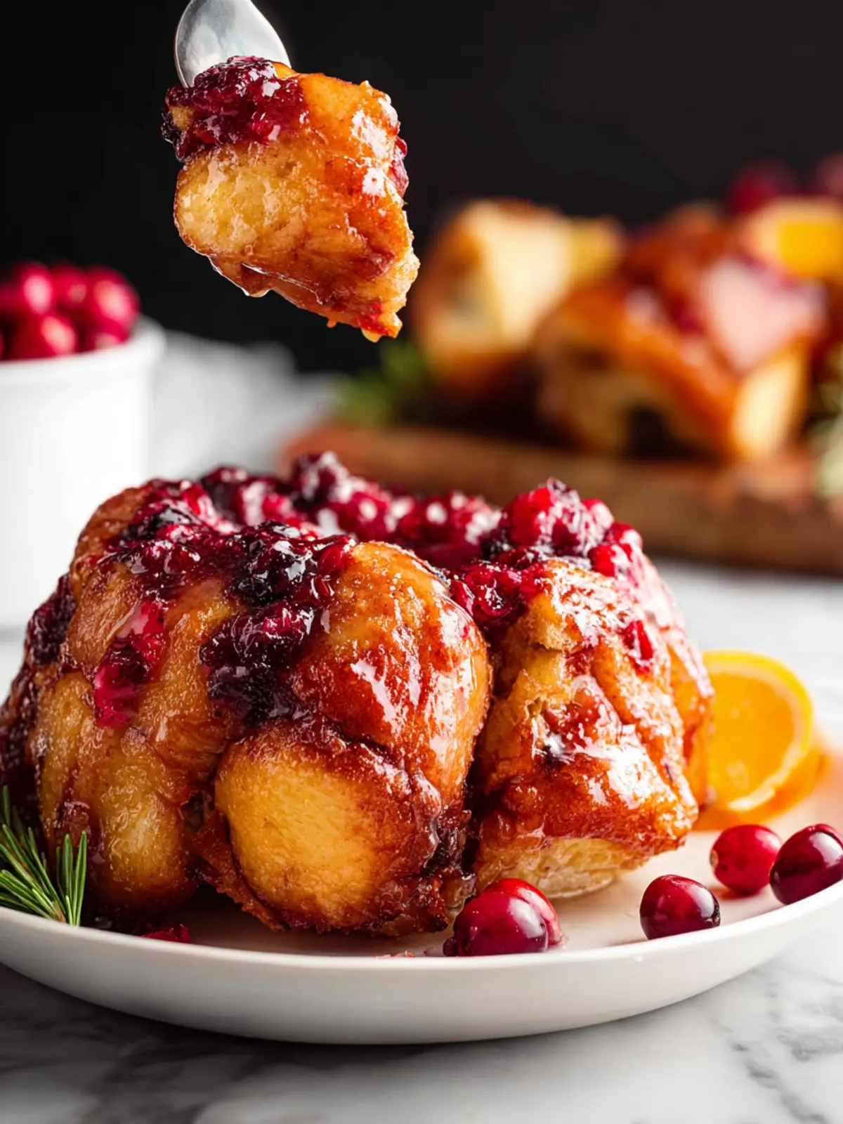 Cranberry Orange Monkey Bread First Image