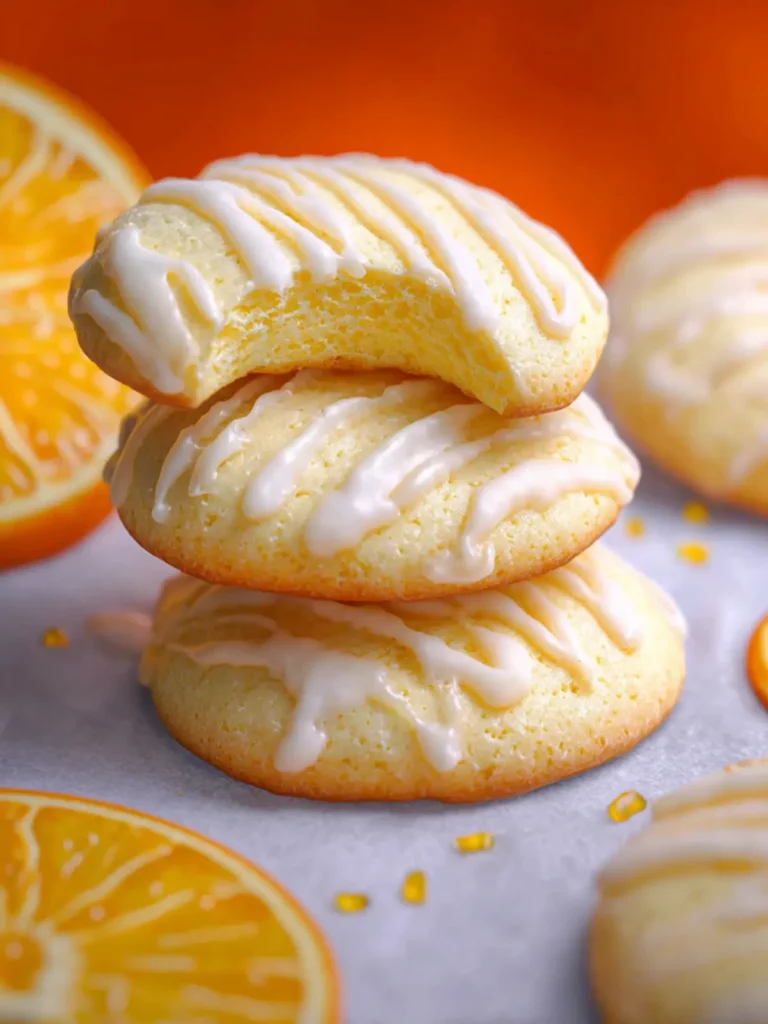 Soft Orange Cookies with Orange Icing First Image