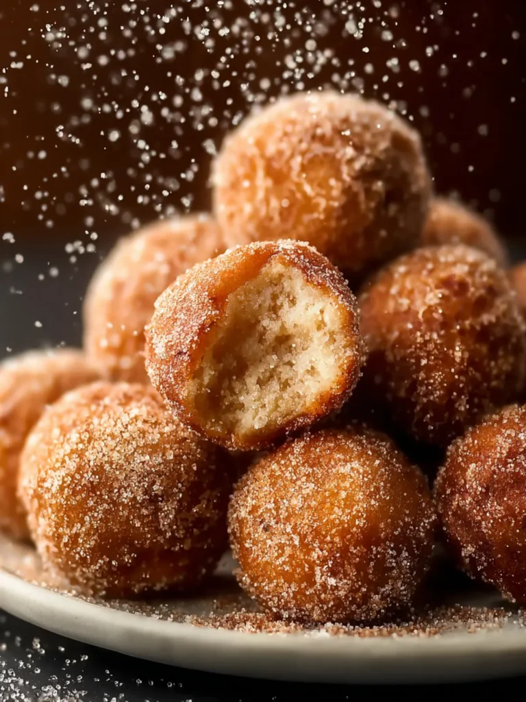 Homemade Cinnamon Sugar Donut Holes First Image