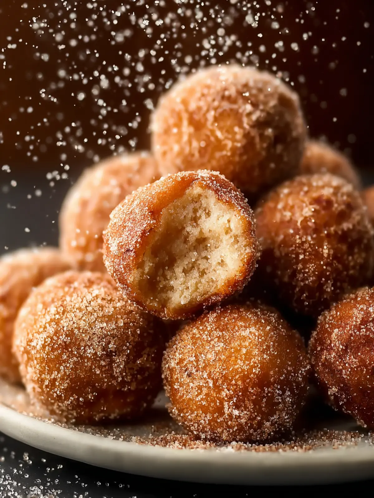 Homemade Cinnamon Sugar Donut Holes First Image
