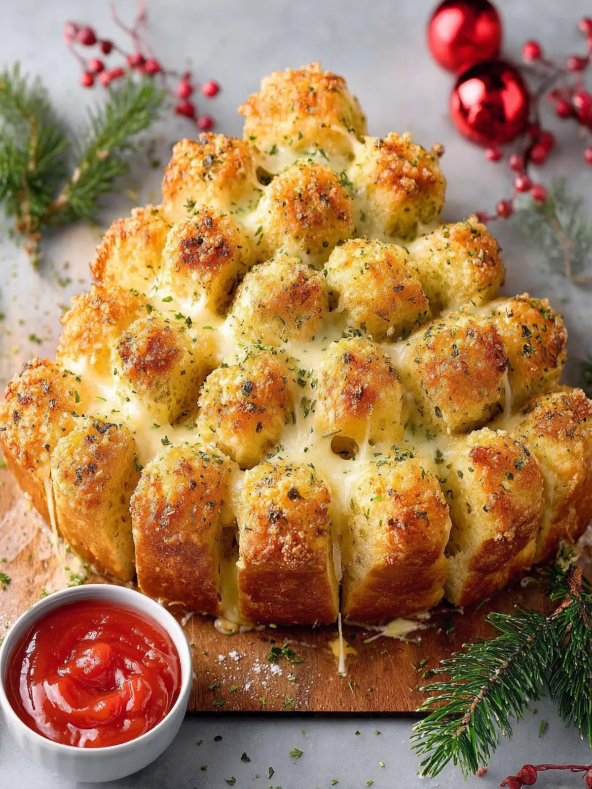 Christmas Tree Pull Apart Bread First Image
