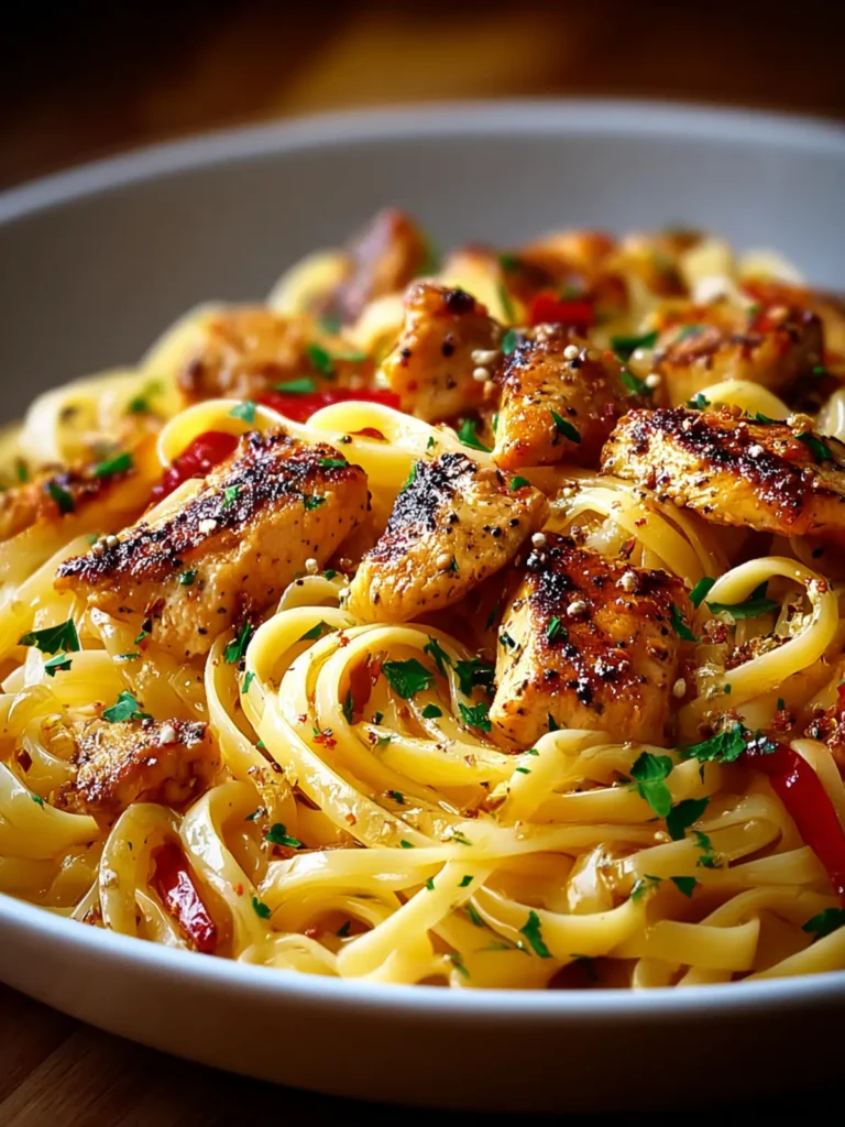 Irresistible Honey Pepper Pasta with Chicken Recipe First Image