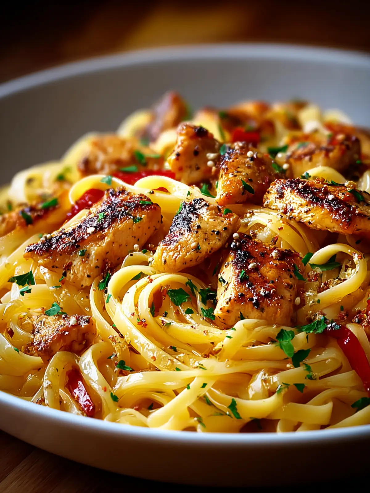Irresistible Honey Pepper Pasta with Chicken Recipe First Image