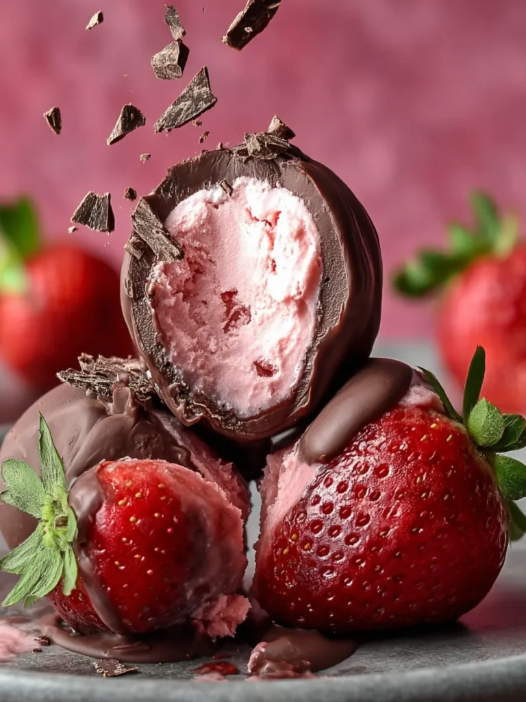 Irresistible Chocolate Strawberry Frozen Yogurt Bites Recipe First Image