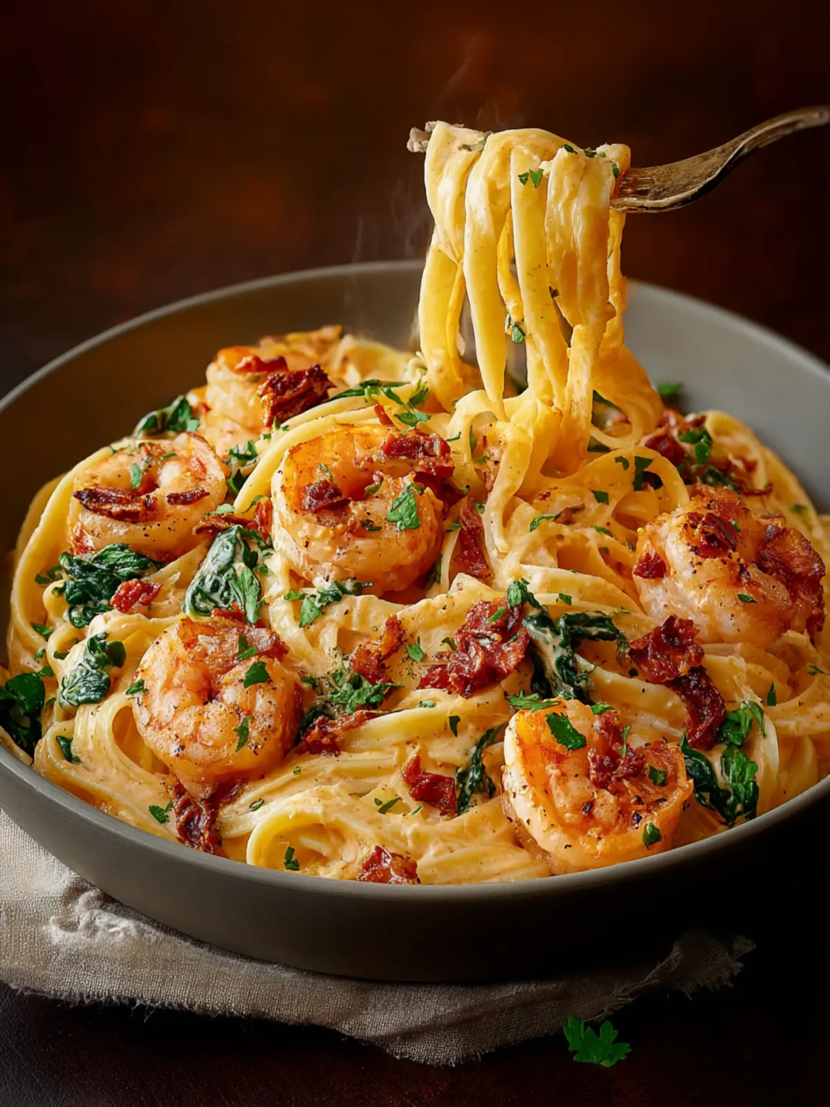 Creamy Sun-Dried Tomato Shrimp Pasta First Image