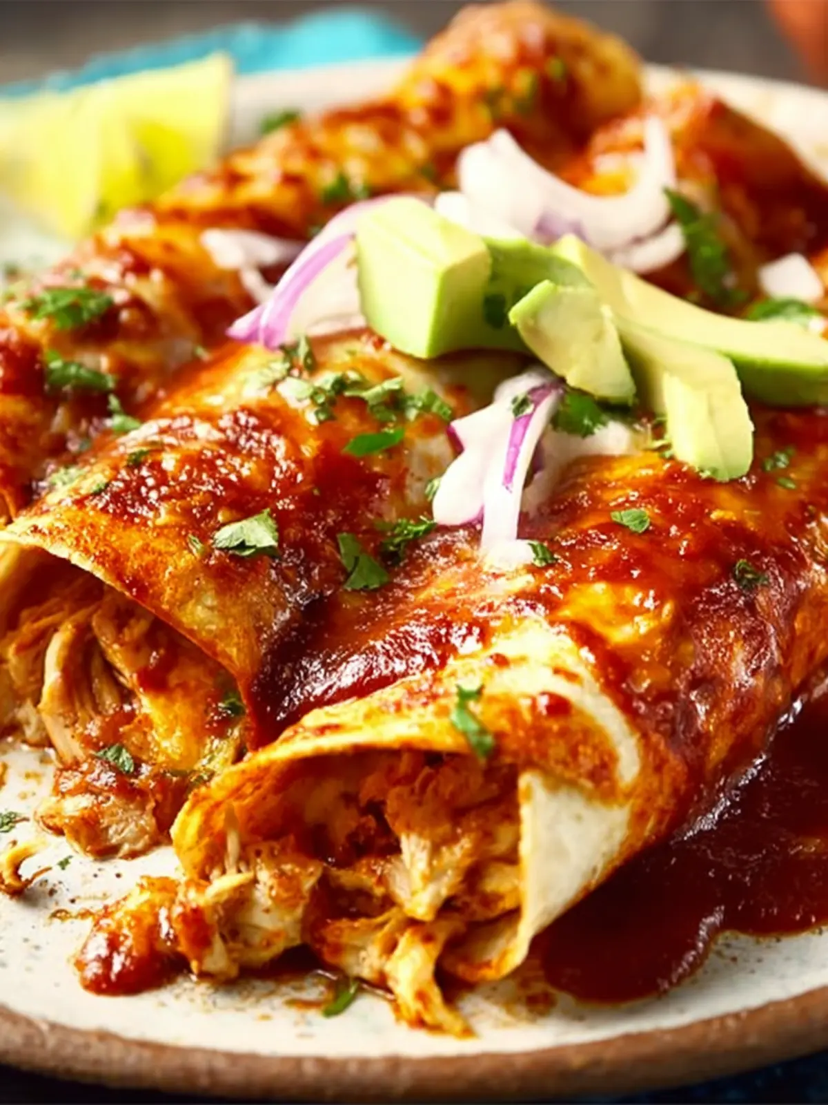 Easy Chicken Enchiladas with Red Sauce First Image