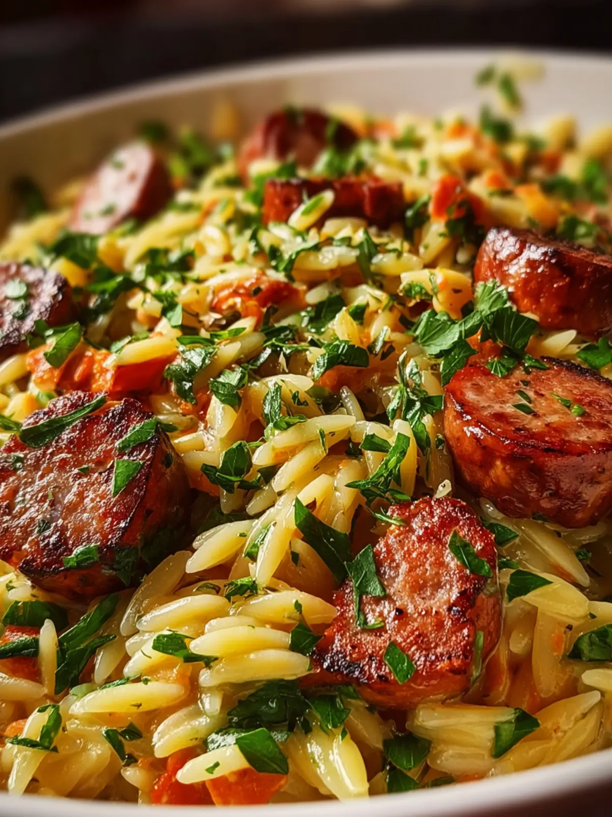 Italian Sausage Orzo: A Creamy Comfort Food Recipe! First Image