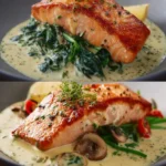 Pan-Seared Salmon with Creamy Florentine Sauce: A Fast & Healthy Dinner First Image
