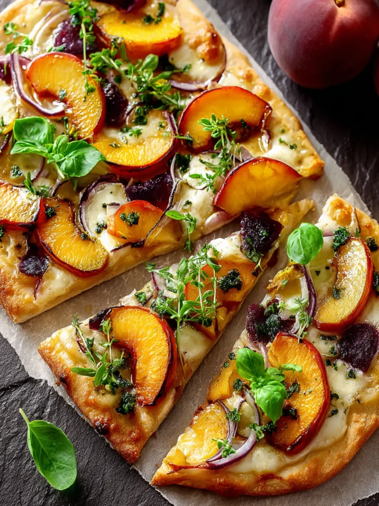Peach Brie Flatbread First Image