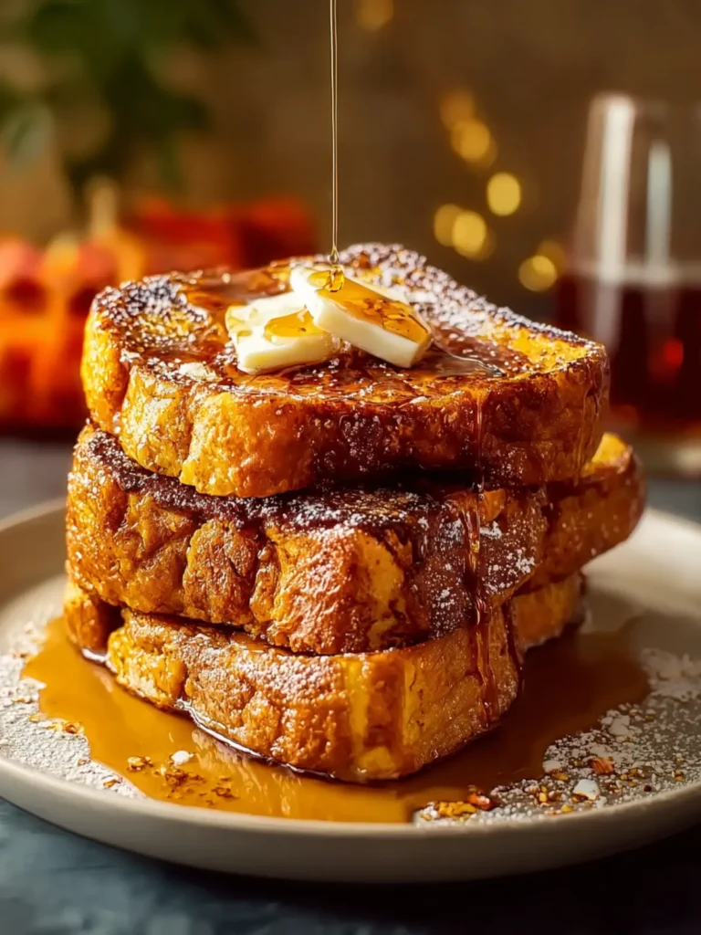 Fall Pumpkin French Toast Breakfast First Image