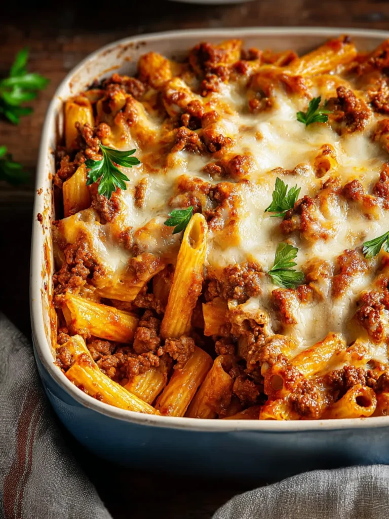 Baked Ziti with Ground Beef: Comforting and Cheesy Delight First Image