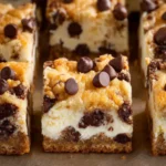 Chocolate Chip Cheesecake Bars First Image