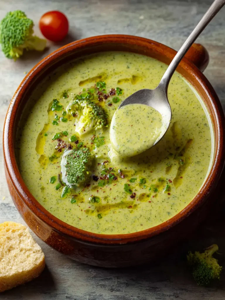 Creamy High-Protein Vegan Broccoli Soup (No-Waste, Healthy) First Image