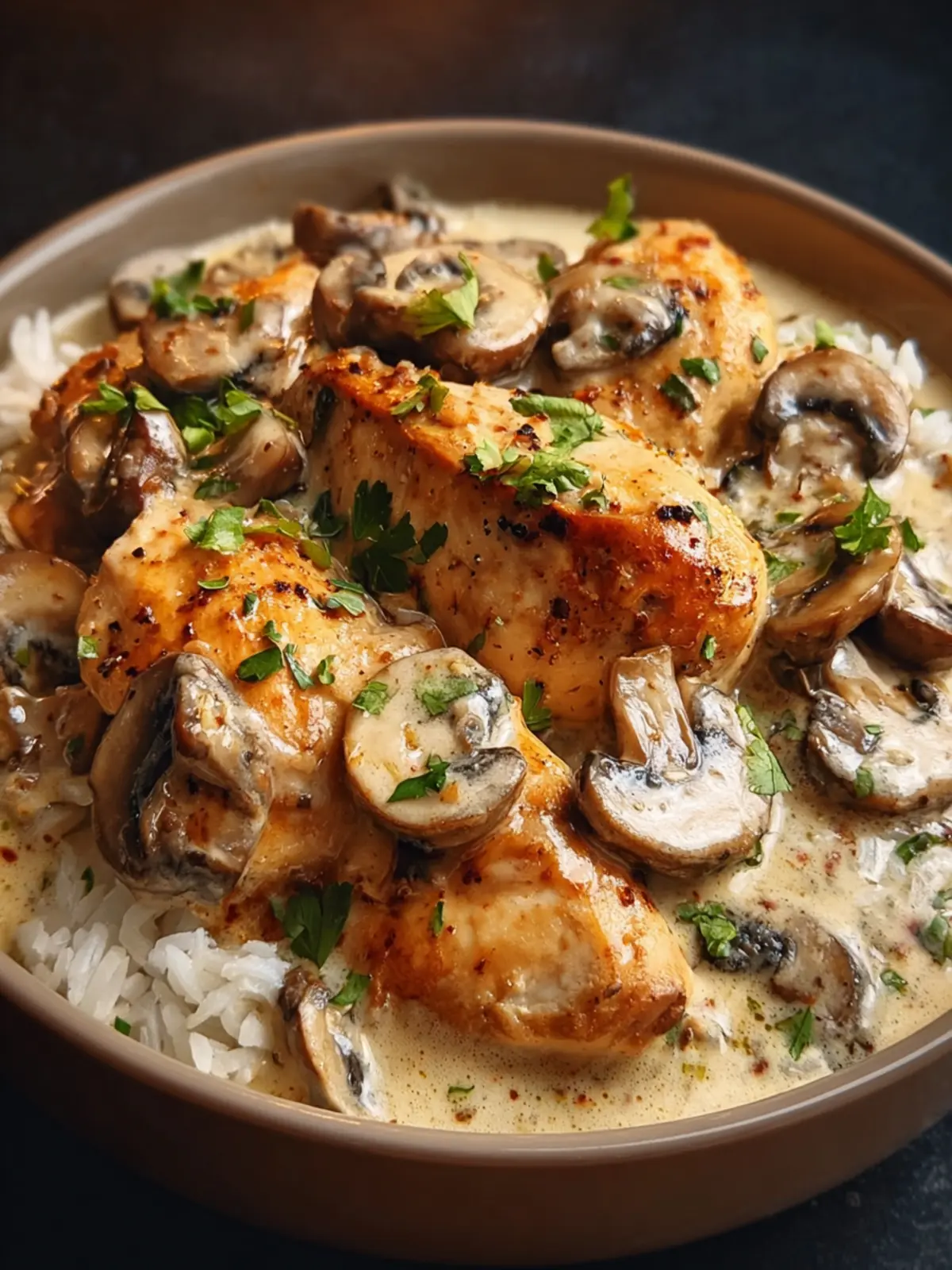 Creamy Mushroom Chicken First Image