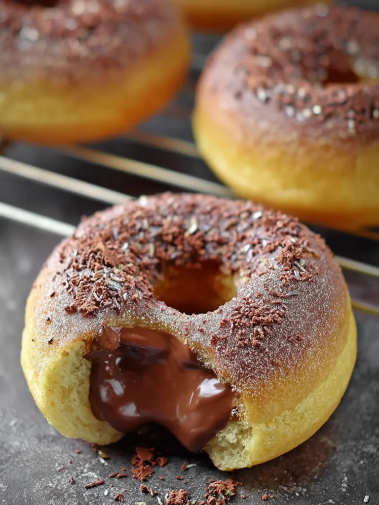 Nutella Filled Baked Donuts First Image