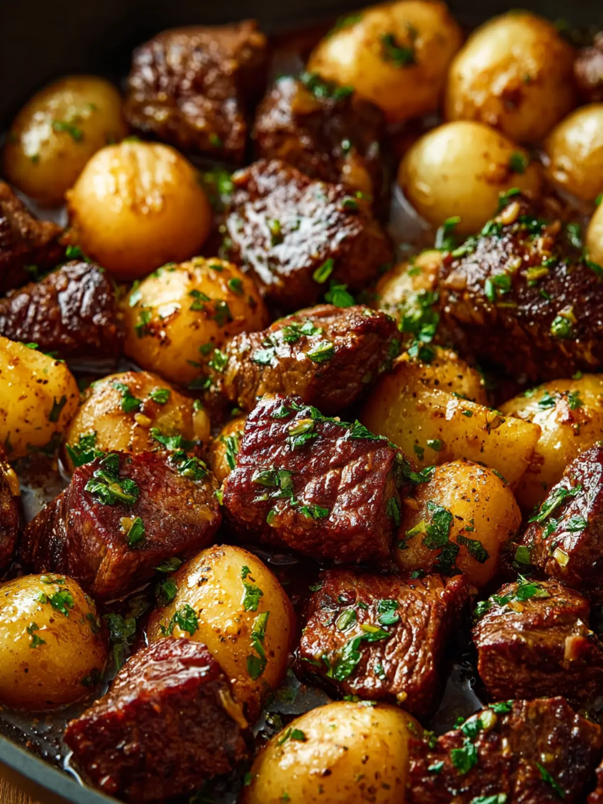 One-Pan Garlic Butter Beef Bites and Potatoes First Image