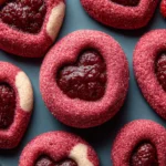 Raspberry Heart Thumbprint Cookies First Image