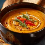 Smooth and Creamy Roasted Vegetable Soup First Image