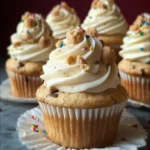 White Chocolate Cookie Dough Cupcakes First Image