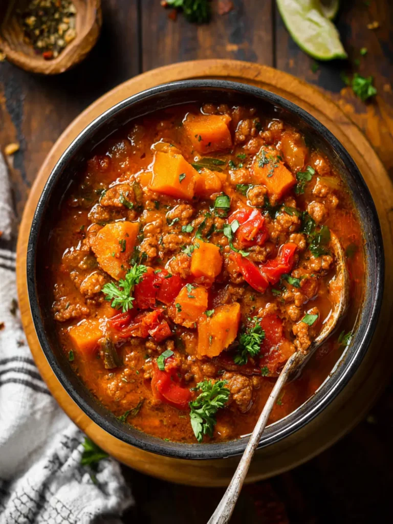 Low FODMAP Chili with Pumpkin & Sausage First Image