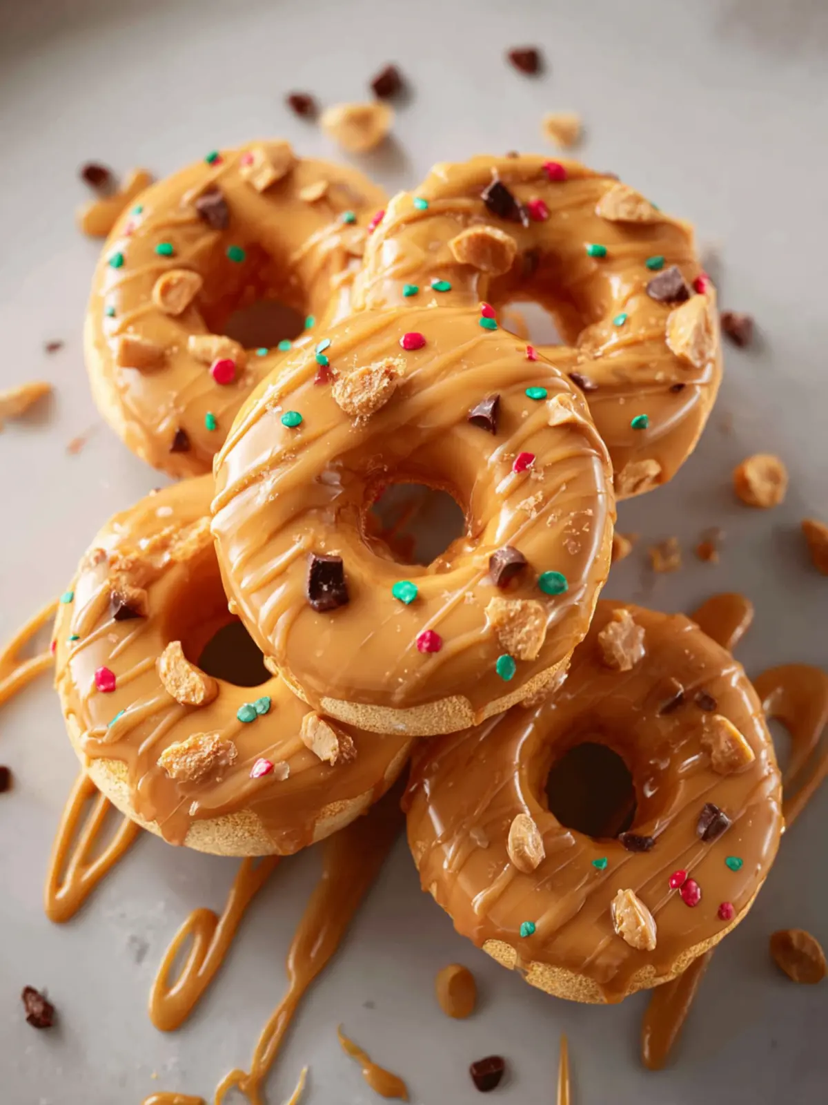 peanut butter apple slice donuts First Image