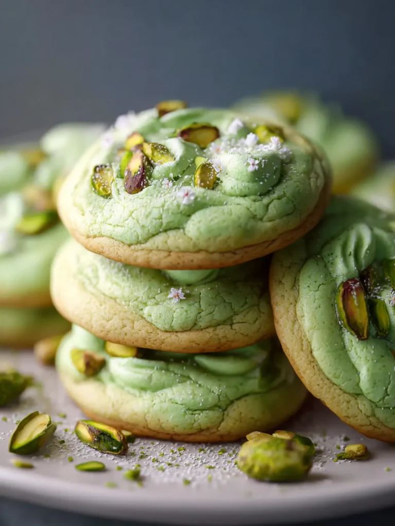 Delicious Pistachio Pudding Cookies for a Sweet Treat! First Image