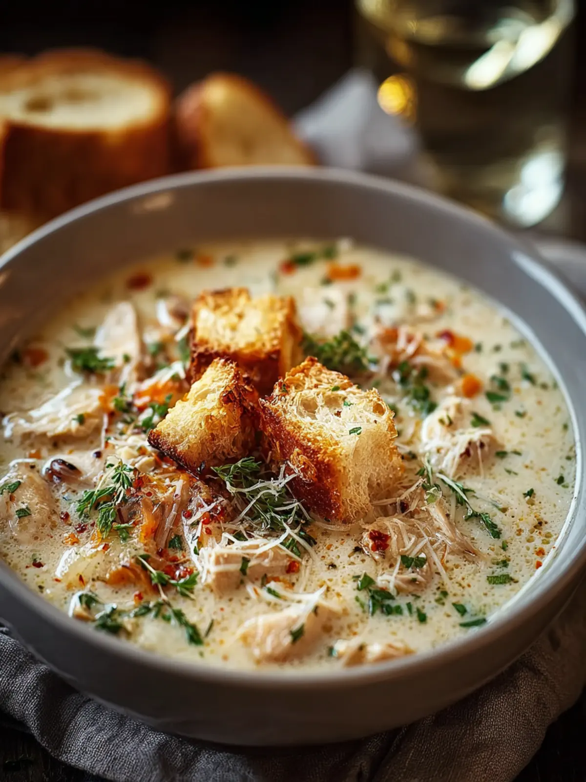 Garlic Parmesan Chicken Soup First Image
