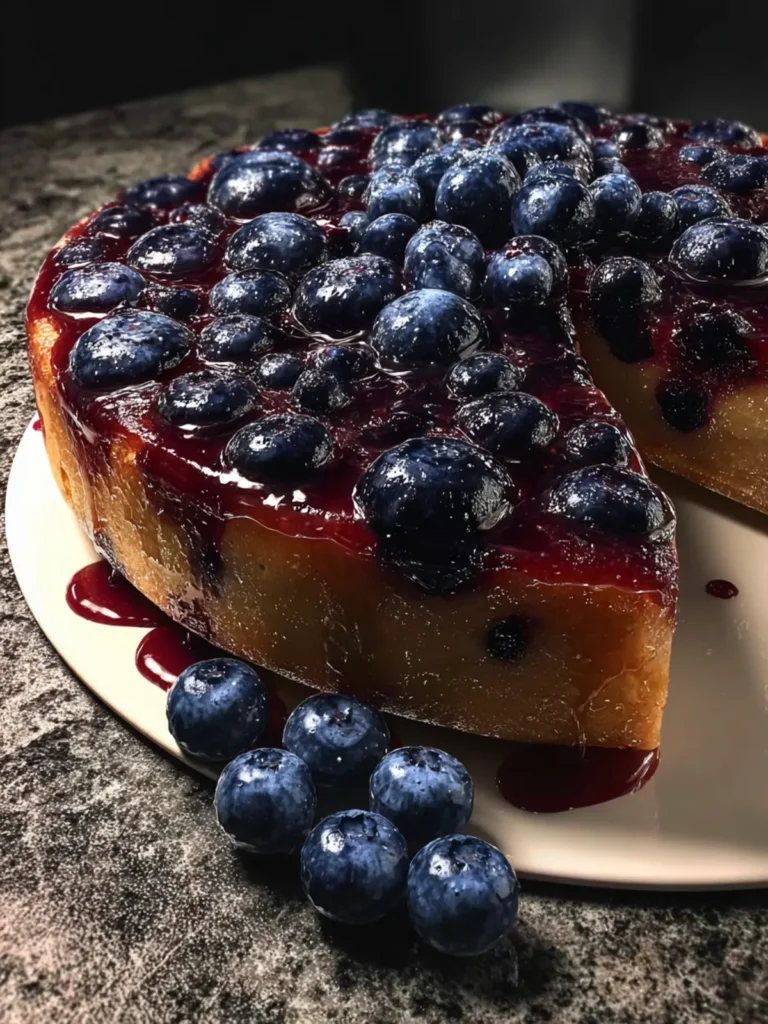 blueberry caramel upside down cake First Image