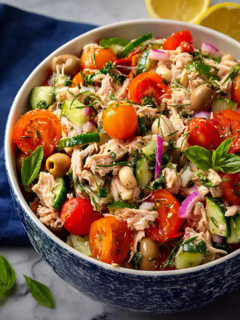 mediterranean white bean tuna salad First Image