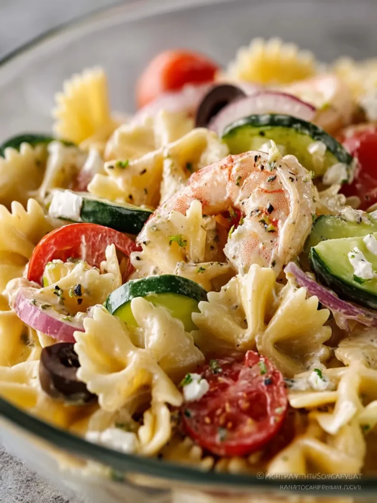 Greek Shrimp Pasta Salad First Image