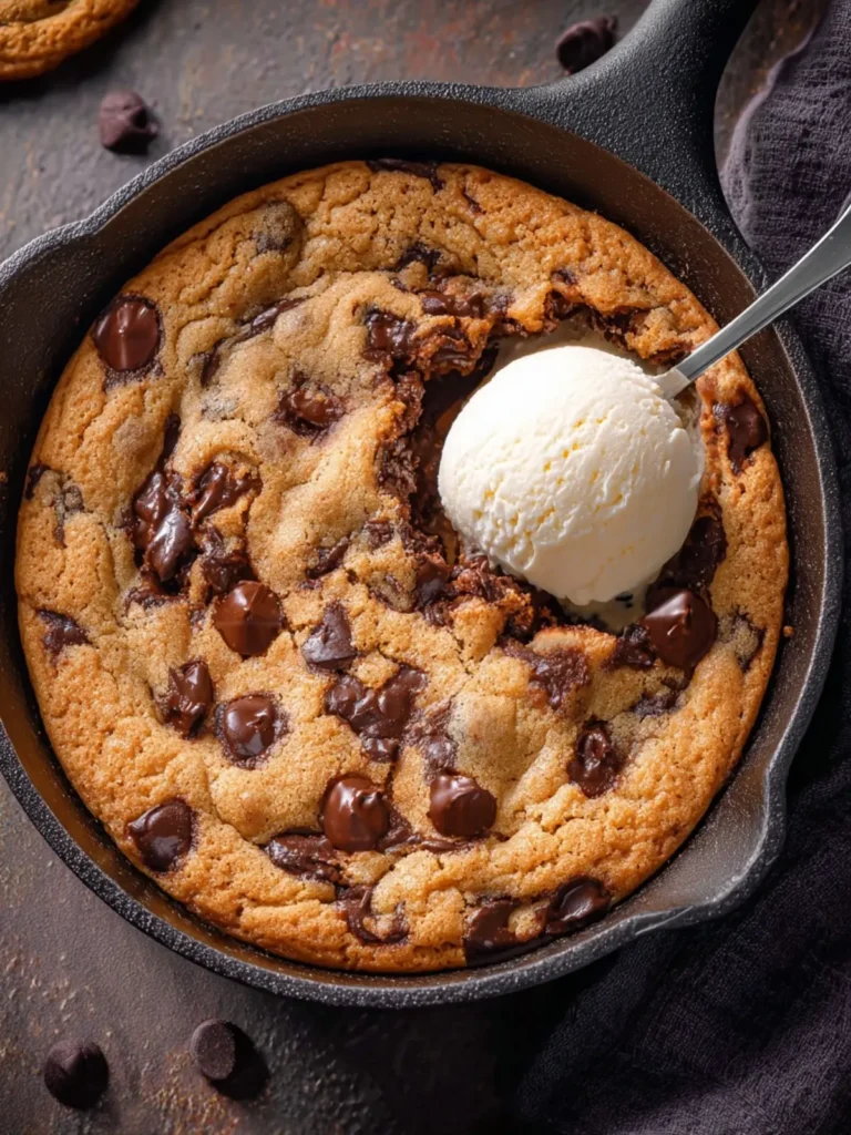Healthy Chocolate Chip Cookie Skillet (Gluten-Free) First Image