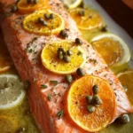 Slow Roasted Salmon with Citrus and Capers First Image