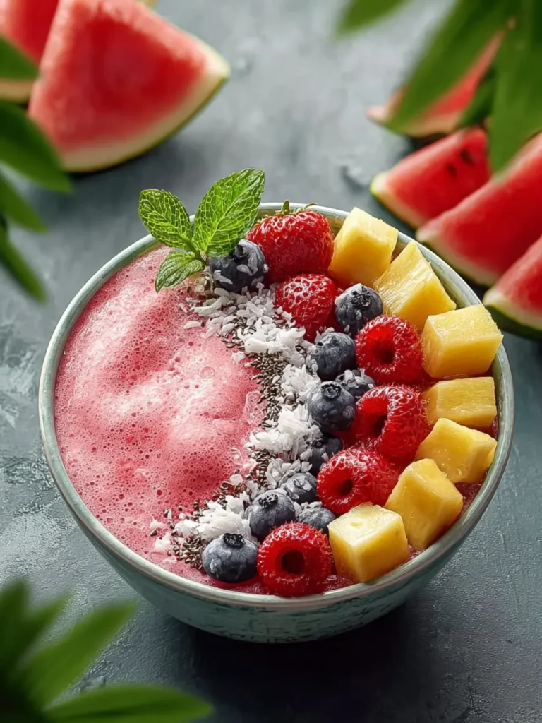 Watermelon Smoothie Bowl: Refreshing Summer Bliss First Image
